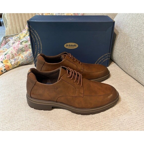 Dr. Scholl’s Gerard Moc Toe Men’s Oxford’s Size 10 1/2 Wide Dark Tan New in Box main image 6